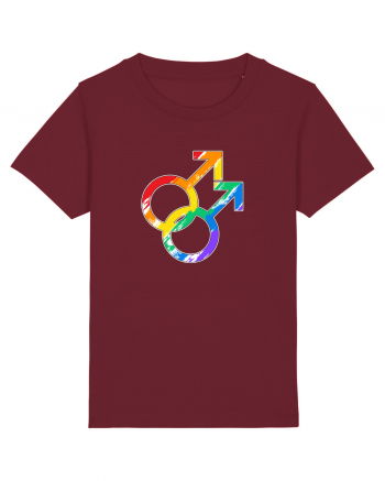 Gay Vintage Hearts Symbol Burgundy