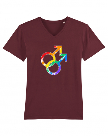 Gay Vintage Hearts Symbol Burgundy