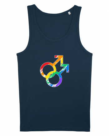 Gay Vintage Hearts Symbol Navy