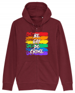 Be Gay Do Crime Hanorac cu fermoar Unisex Connector