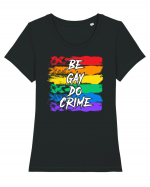 Be Gay Do Crime Tricou mânecă scurtă guler larg fitted Damă Expresser