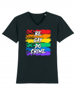 Be Gay Do Crime Tricou mânecă scurtă guler V Bărbat Presenter