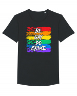 Be Gay Do Crime Tricou mânecă scurtă guler larg Bărbat Skater