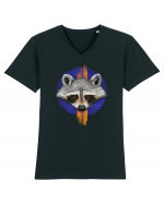 Raccoon Tricou mânecă scurtă guler V Bărbat Presenter