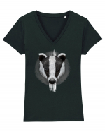 Badger Tricou mânecă scurtă guler V Damă Evoker