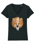 Corgi Tricou mânecă scurtă guler V Damă Evoker