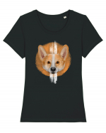 Corgi Tricou mânecă scurtă guler larg fitted Damă Expresser