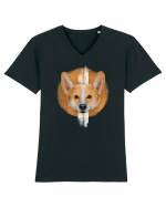 Corgi Tricou mânecă scurtă guler V Bărbat Presenter