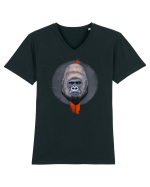 Silverback Gorilla Tricou mânecă scurtă guler V Bărbat Presenter