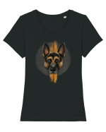 German Shepherd Tricou mânecă scurtă guler larg fitted Damă Expresser