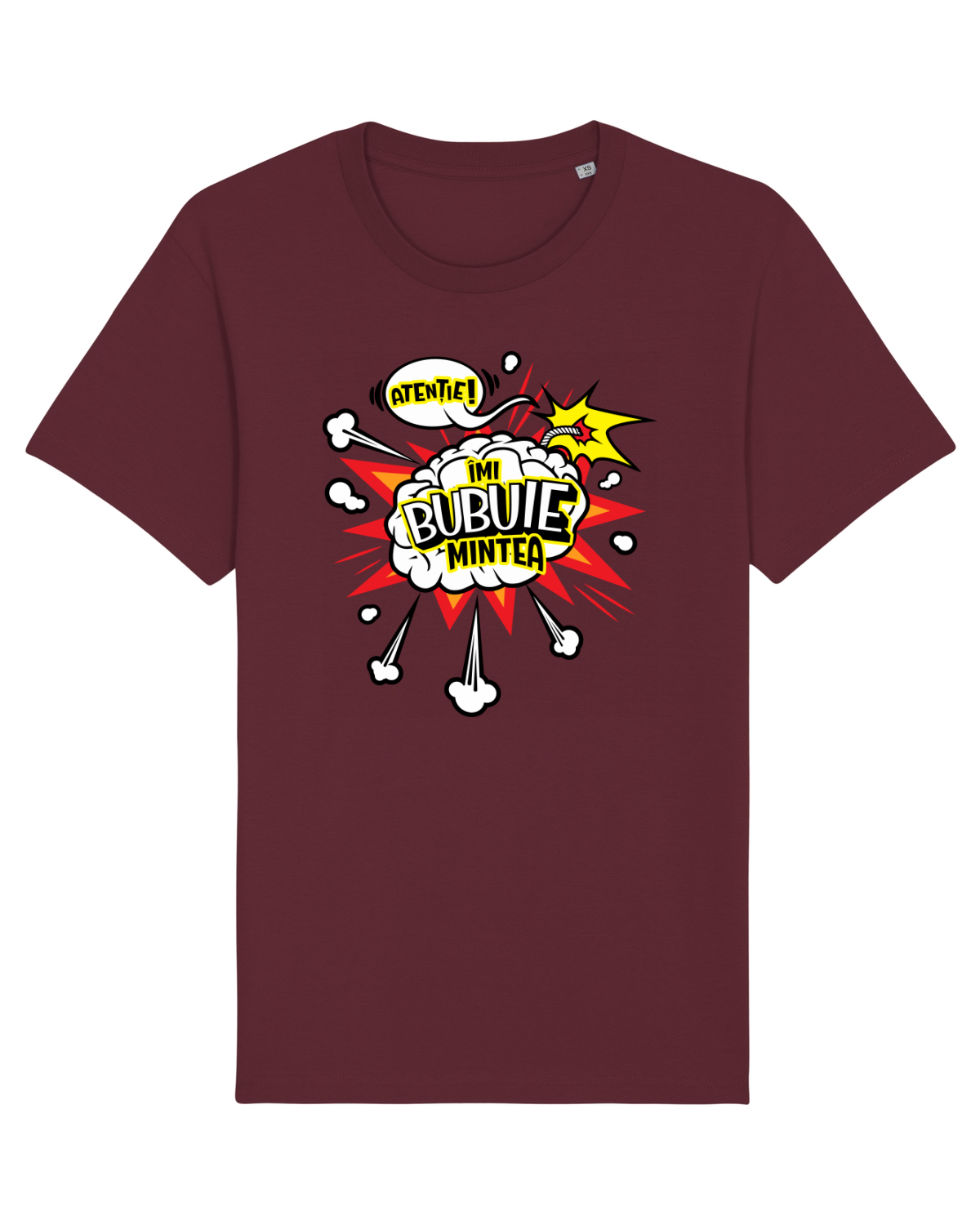 Tricou mânecă scurtă Unisex Rocker Burgundy