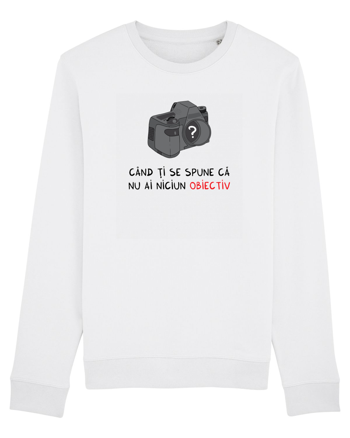 Bluză mânecă lungă Unisex Rise White