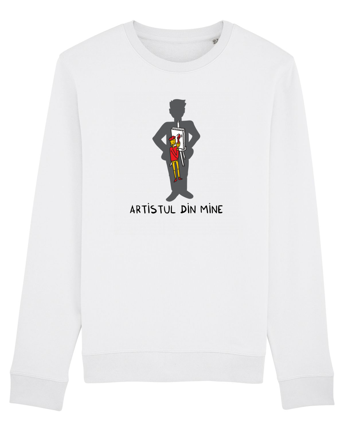 Bluză mânecă lungă Unisex Rise White