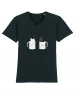 Milk & Coffee Tricou mânecă scurtă guler V Bărbat Presenter