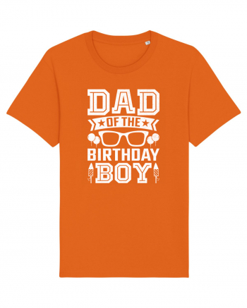 Dad Of The Birthday Boy Bright Orange