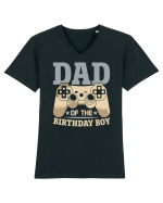 Dad Of The Birthday Boy Gamer Tricou mânecă scurtă guler V Bărbat Presenter