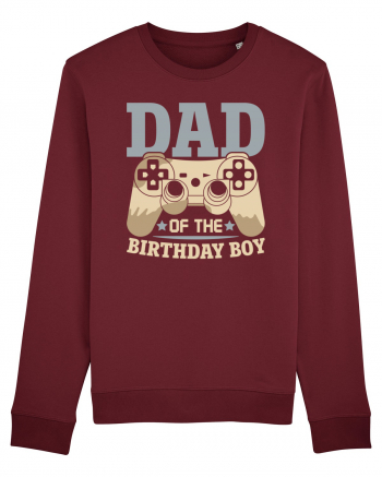 Dad Of The Birthday Boy Gamer Burgundy