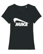 MIKE Tricou mânecă scurtă guler larg fitted Damă Expresser