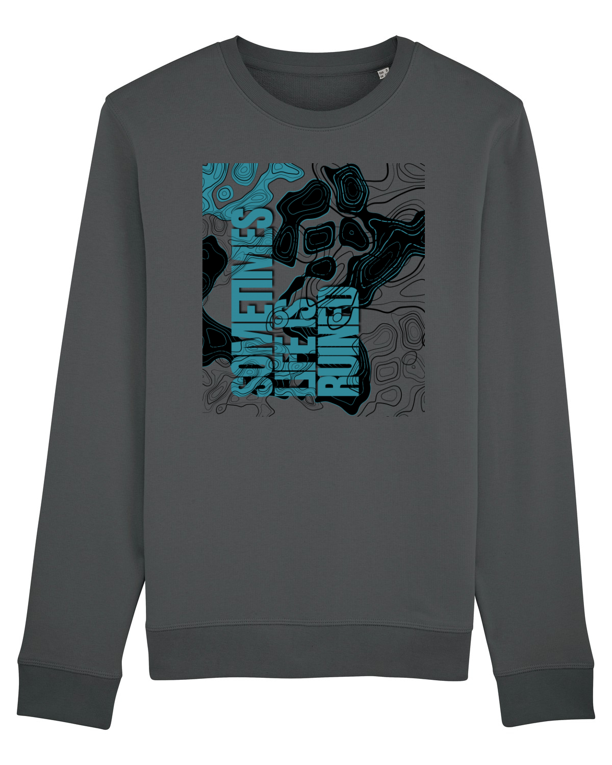 Bluză mânecă lungă Unisex Rise Anthracite
