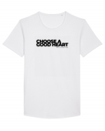 choose a good heart  Tricou mânecă scurtă guler larg Bărbat Skater