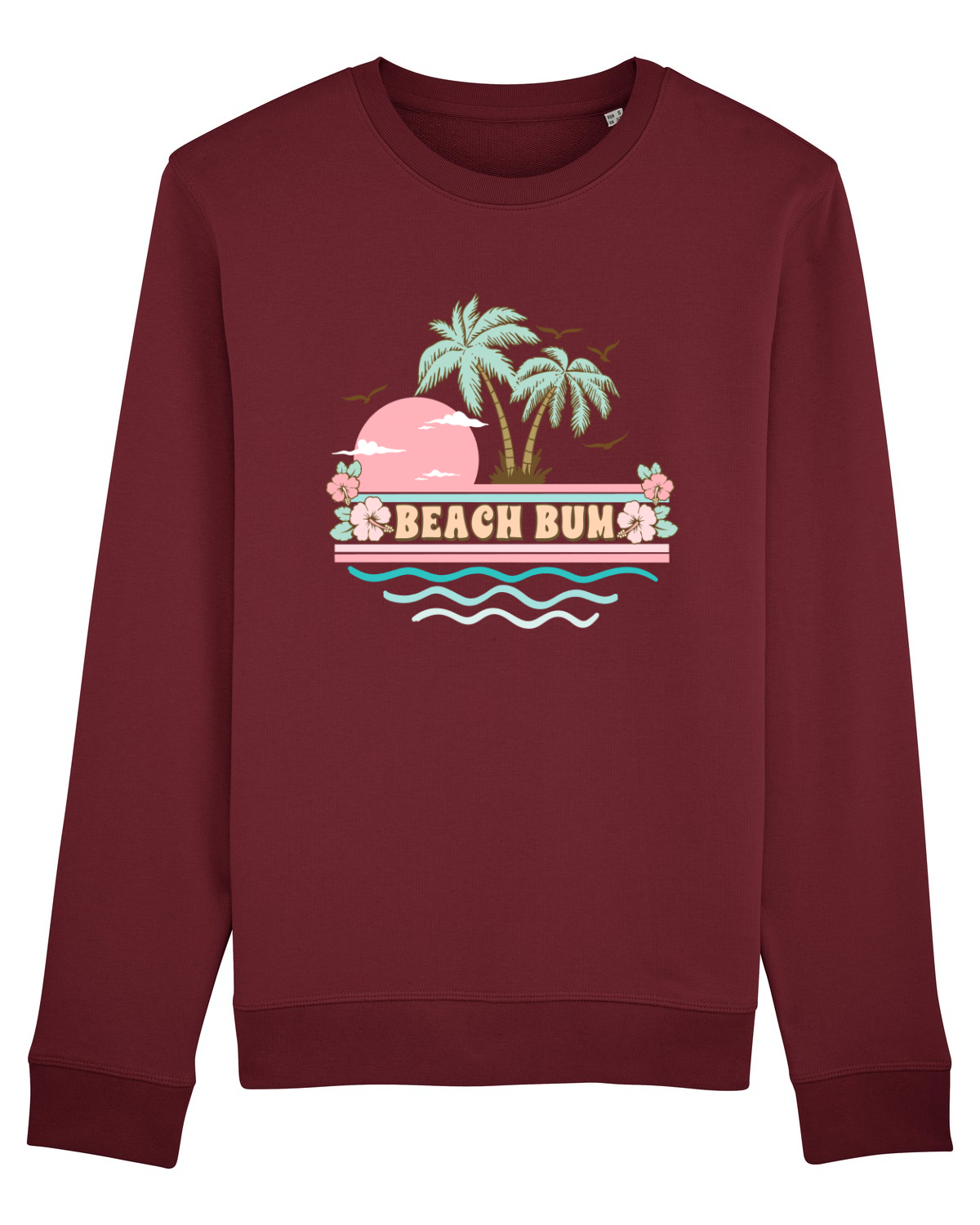 Bluză mânecă lungă Unisex Rise Burgundy