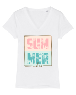 Summer Vibes! Tricou mânecă scurtă guler V Damă Evoker