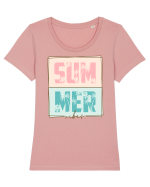Summer Vibes! Tricou mânecă scurtă guler larg fitted Damă Expresser
