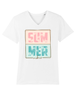 Summer Vibes! Tricou mânecă scurtă guler V Bărbat Presenter