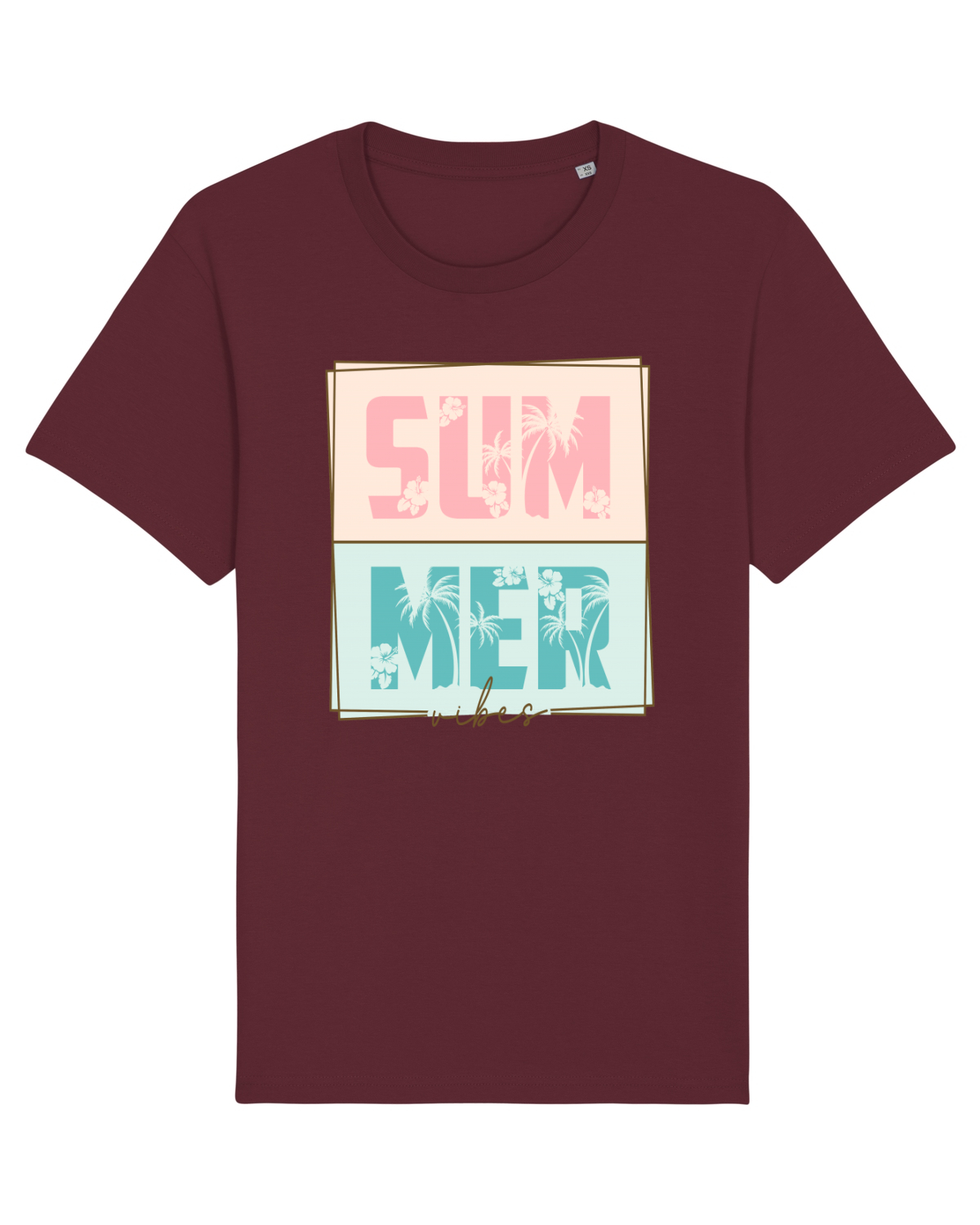 Tricou mânecă scurtă Unisex Rocker Burgundy