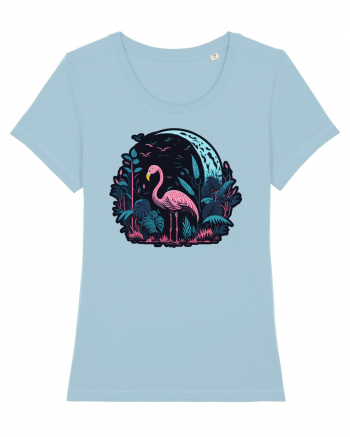 Flamingo moon Sky Blue