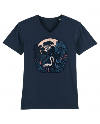 White weird bird moon French Navy