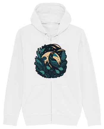 Bird moon jungle  White