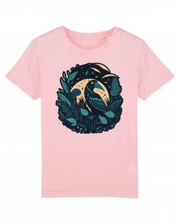 Bird moon jungle  Cotton Pink