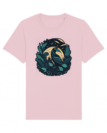 Bird moon jungle  Cotton Pink