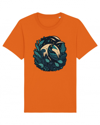 Bird moon jungle  Bright Orange