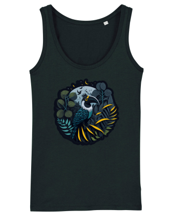 Toucan Bird moon jungle  Black