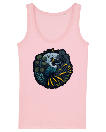 Toucan Bird moon jungle  Cotton Pink