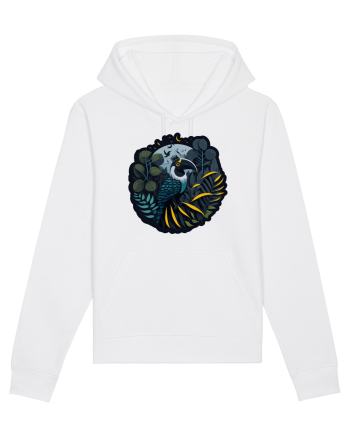 Toucan Bird moon jungle  White