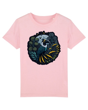 Toucan Bird moon jungle  Cotton Pink