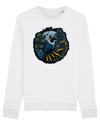 Toucan Bird moon jungle  White