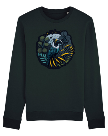 Toucan Bird moon jungle  Black