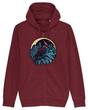 Red cardinal moon jungle  Burgundy