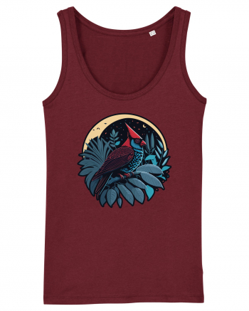 Red cardinal moon jungle  Burgundy