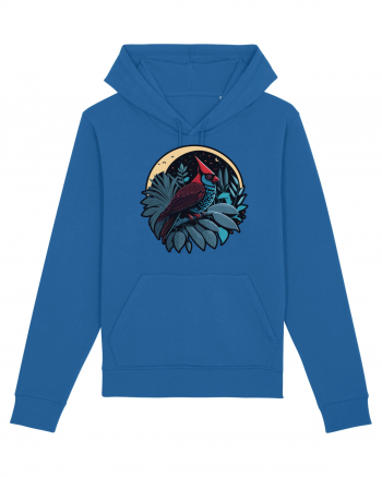 Red cardinal moon jungle  Royal Blue