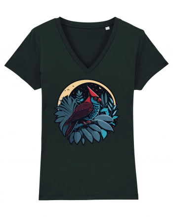 Red cardinal moon jungle  Black