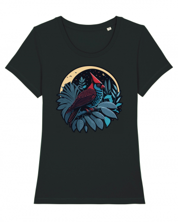 Red cardinal moon jungle  Black