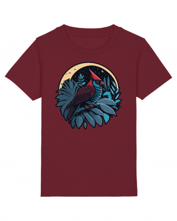 Red cardinal moon jungle  Burgundy