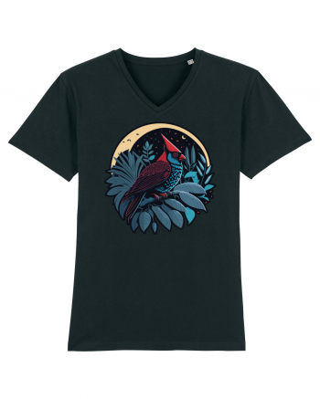 Red cardinal moon jungle  Black