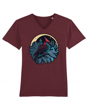 Red cardinal moon jungle  Burgundy