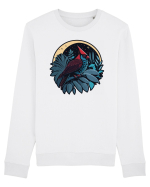 Red cardinal moon jungle  Bluză mânecă lungă Unisex Rise